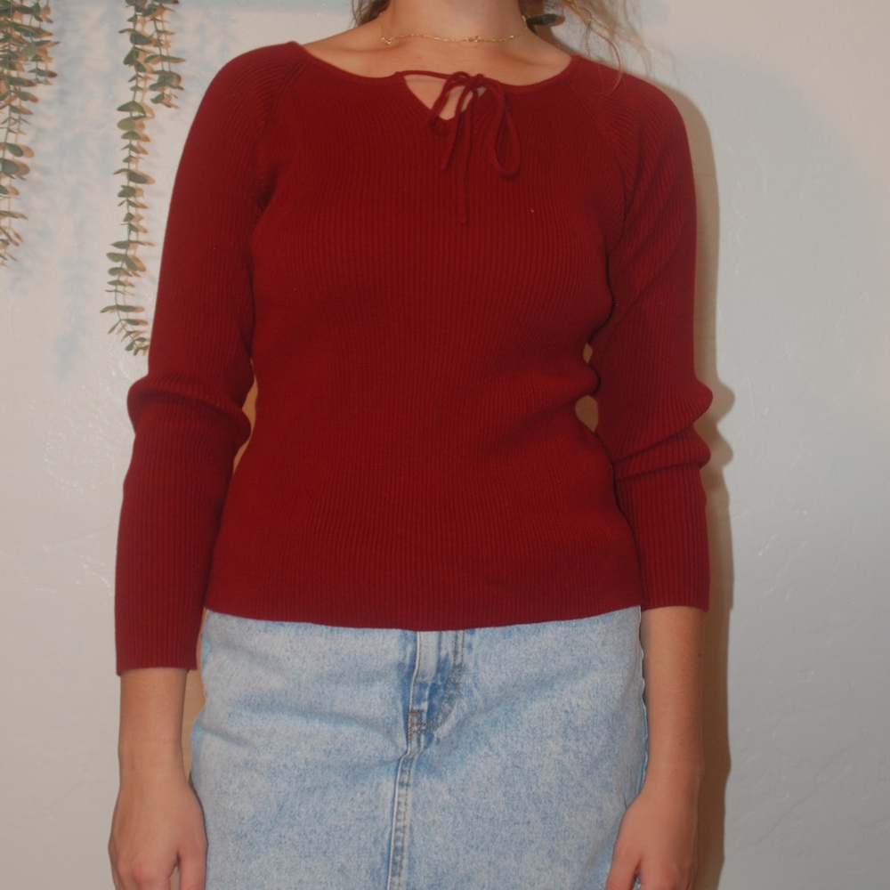 Red top long sleeve